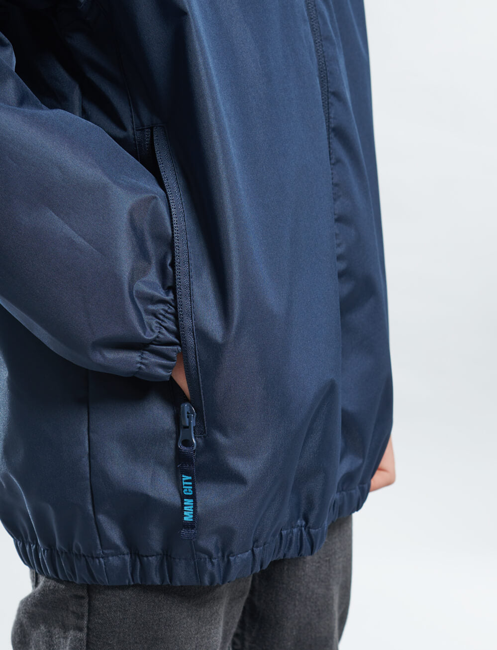 Official Manchester City Kids Shower Jacket - Navy - The World Football Store